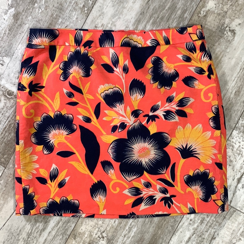 J. Crew floral mini skirt